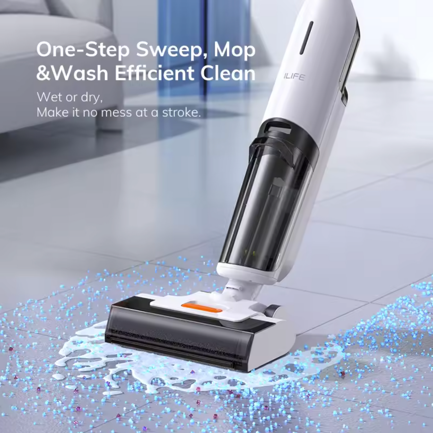 ILIFE W90 Smart Mop – Cordless, Self-Cleaning, Powerful Suction