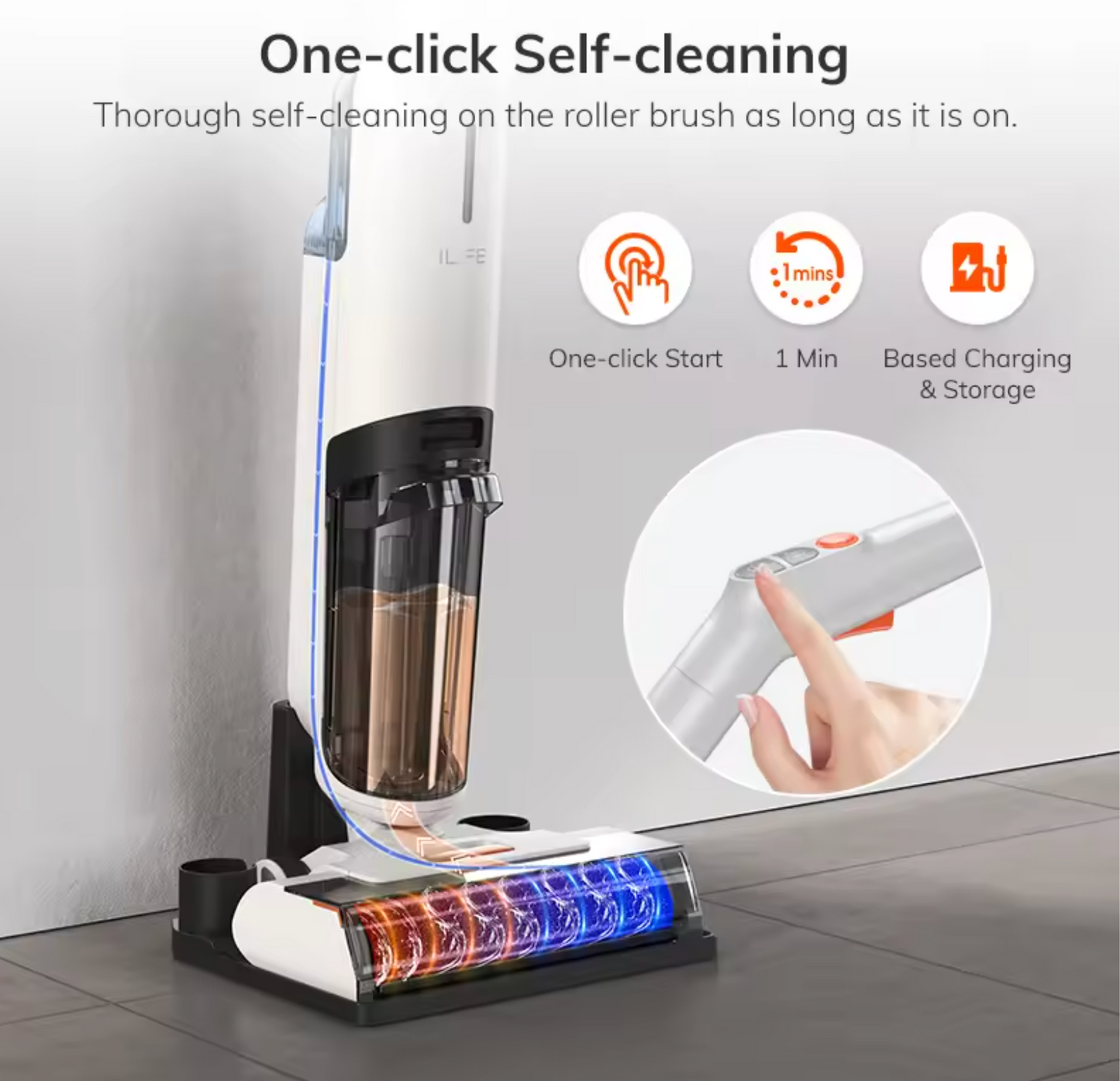 ILIFE W90 Smart Mop – Cordless, Self-Cleaning, Powerful Suction